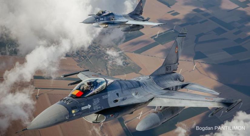 Ukrán drónt lőtt le a román F-16-os Észtország légterében
