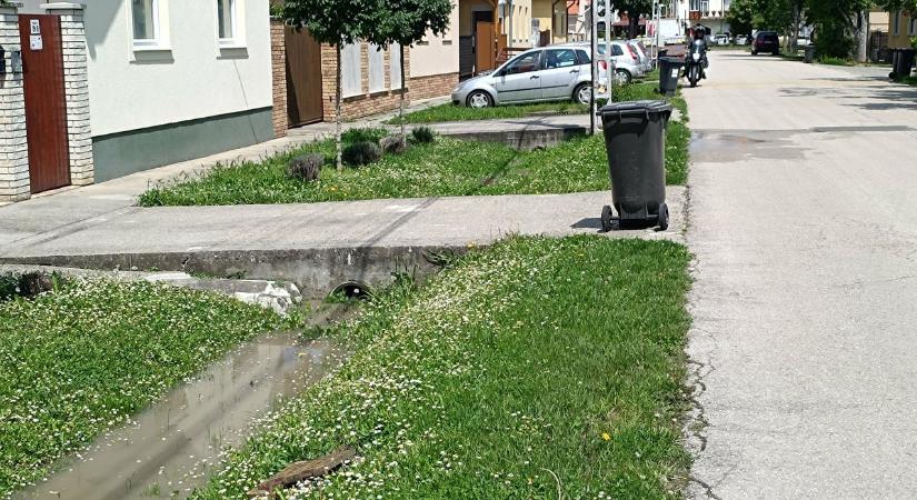Csőtörés miatt állt a víz a város sűrűn lakott részén (fotók, videó)
