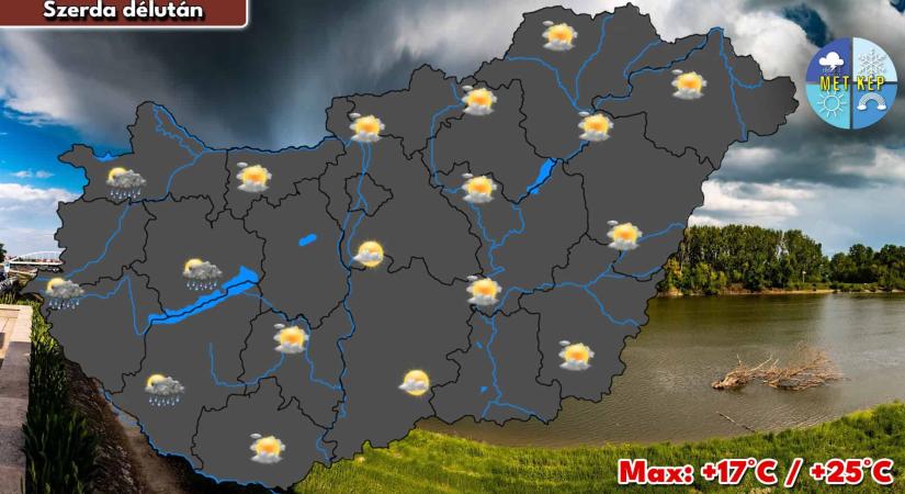 Szerdán is előfordulhatnak futó záporok