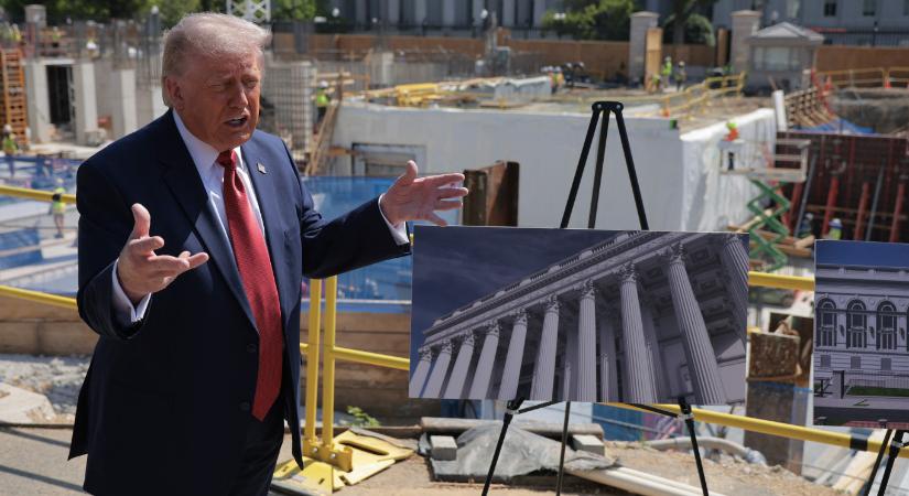 Drónbázist és katonai kórházat is építene Trump a Fehér Ház új báltermébe
