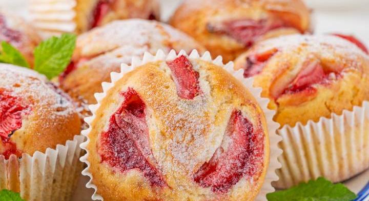 Álompuha joghurtos, epres muffin: gyors, egyszerű recept
