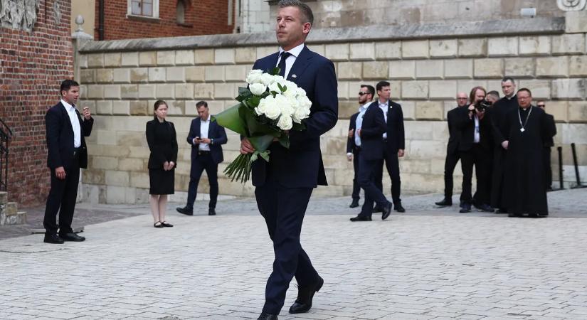 Donald Tusk fogadta Magyar Pétert Varsóban