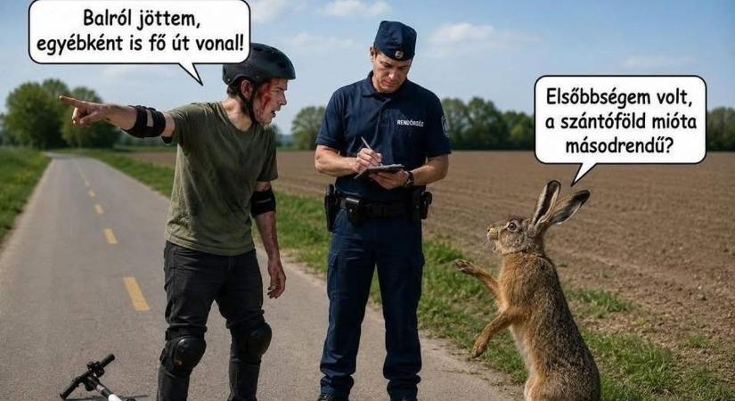 A rolleres és a nyuszi találkozása - Itt vannak a legviccesebb mémek
