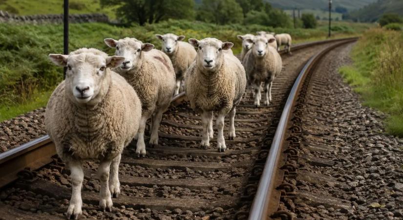 Birkanyájon hajtott keresztül egy vonat, több állat is elpusztult