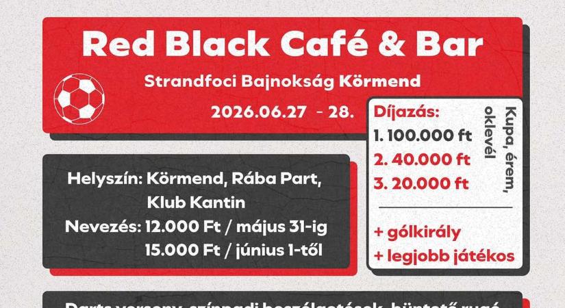 Idén is strandfoci, darts és snapszer Körmenden!