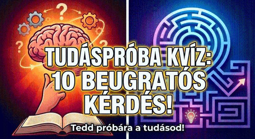 Tudáspróba kvíz: 10 beugratós kérdés, ami azonnal megmutatja az általános tájékozottságod!
