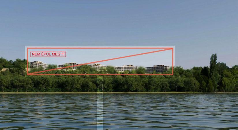 Mégsem épül meg az öt társasházból álló komplexum Balatonaliga magaspartjára