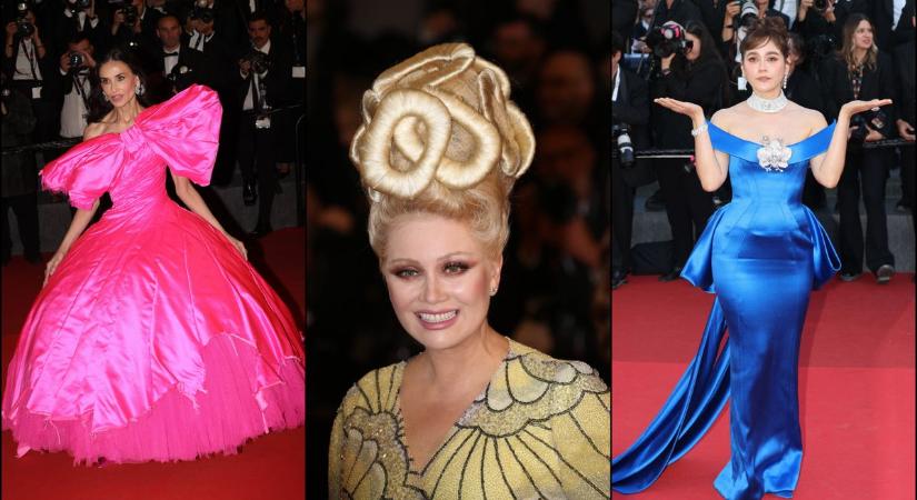 Puccparádé Cannes-ban: lélegzetelállító ruhák és frizurák a vörös szőnyegen