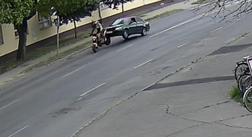 Egy Suzuki csúnyán meghágott egy motort Békésen
