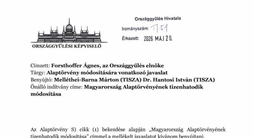 A Tisza benyújtotta az Alaptörvény módosítását, Orbán Viktorra szabták