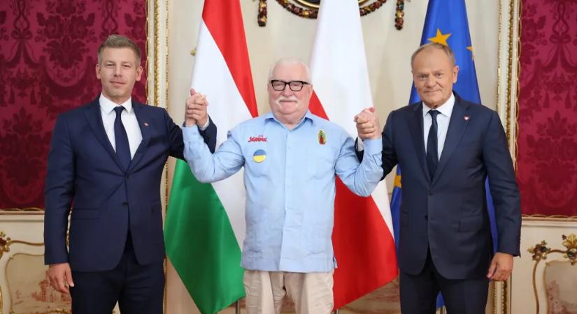 Magyar Péter Gdańskban János Pál pápát idézte