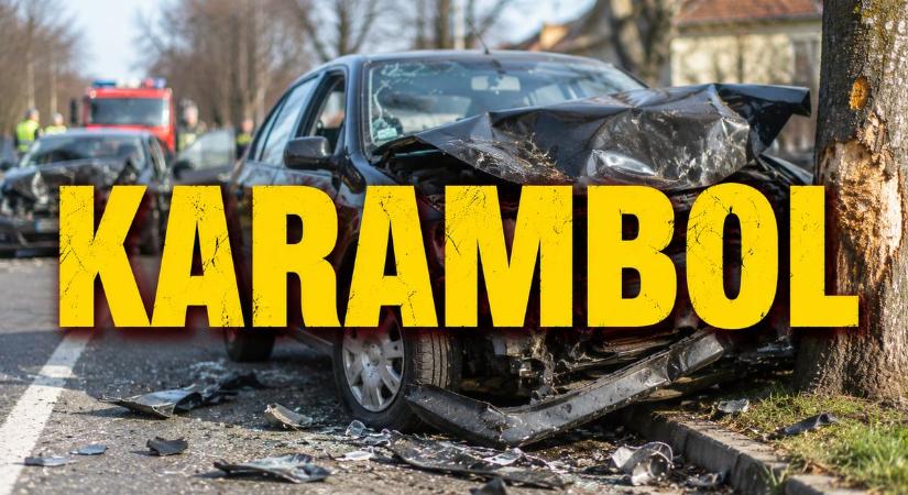 Karambol: pillanatok alatt káosz alakult ki a kisvárdai utcában