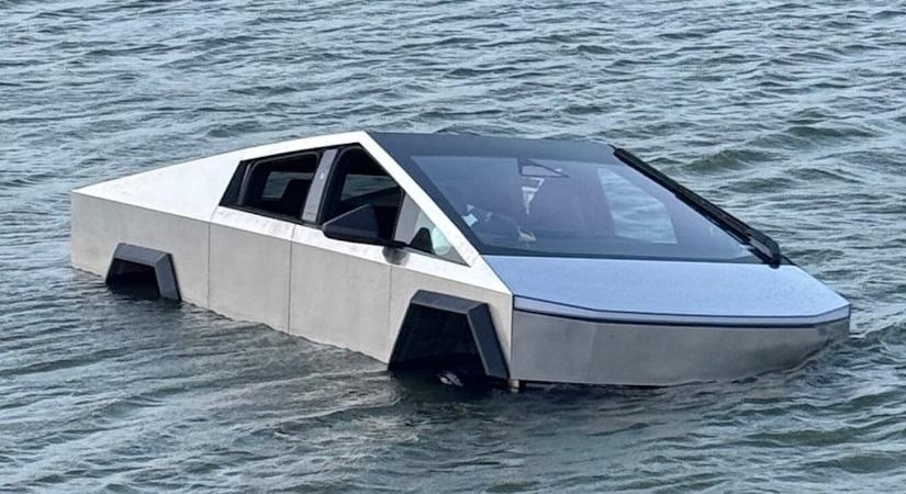 Egy Cybertruck tulaj tényleg azt hitte kétéltű az autója