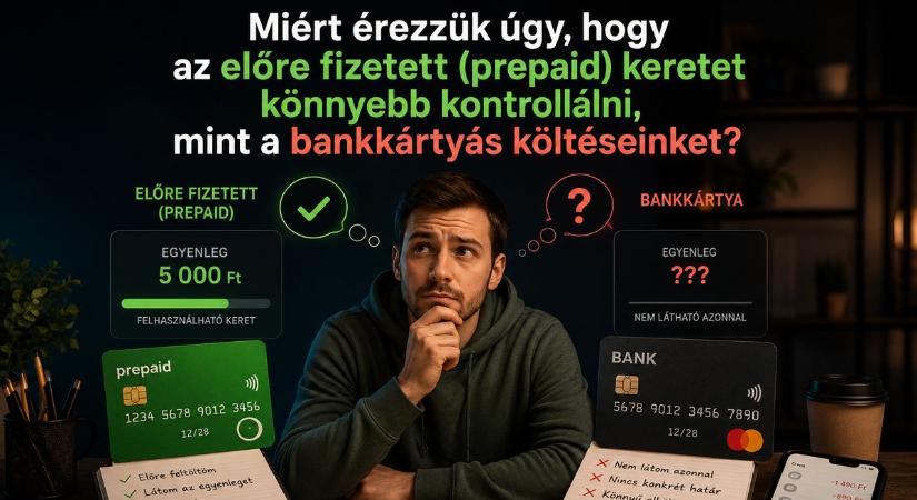 Miért érezzük úgy, hogy az előre fizetett (prepaid) keretet könnyebb kontrollálni, mint a bankkártyás költéseinket?