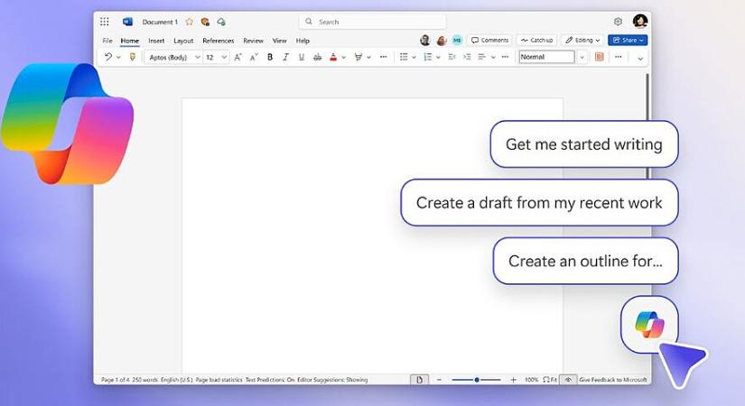 Kikapcsolhatóvá teszi a lebegő Copilot gombot az Office alkalmazásokban is a Microsoft