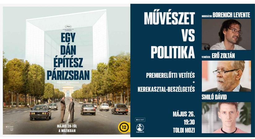 Művészet vs politika  Egy dán építész Párizsban – Premier előtti vetítés és kerekasztal-beszélgetés