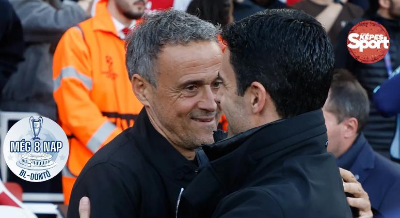 Spanyolok csatája a BL-döntőben: Luis Enrique és Mikel Arteta