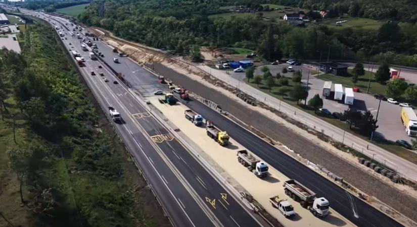Keményen rákapcsoltak az M1-esen: Biatorbágynál már a végleges pálya épül