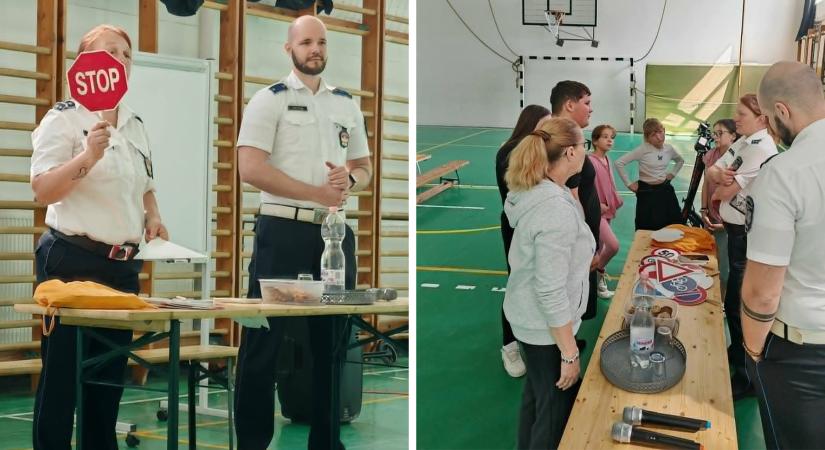A biztonságos közlekedésről tanultak a lábatlani diákok
