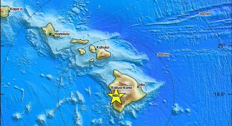 Erős földrengés rázta meg Hawaii legnagyobb szigetét