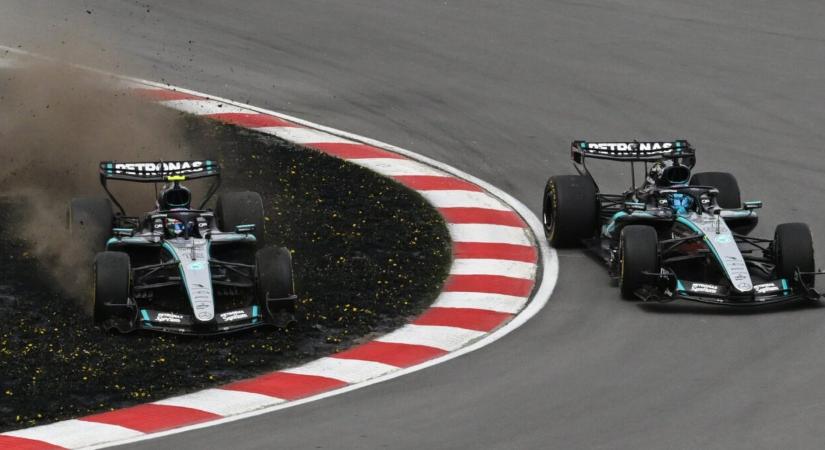 Így esett egymásnak a Mercedes két pilótája a kanadai sprintfutamon