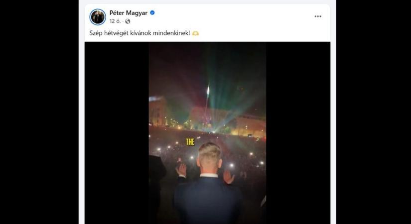 Tegnap este föltett Facebookra egy videót Magyar Péter, a húsz snittből tizennégyen ő látható, ahogy őt ünneplik