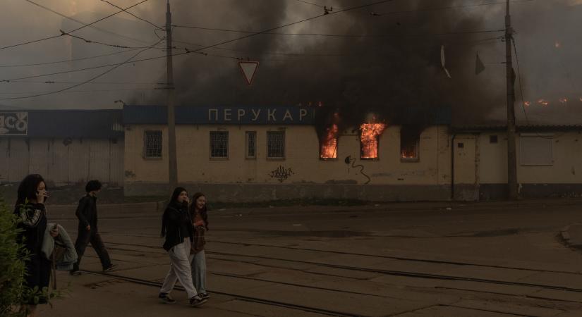 Az ukrán külügyminisztérium is megrongálódott a Kijevet ért támadásban