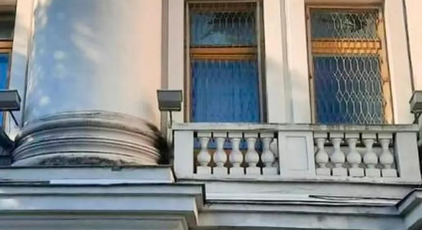 A második világháború óta először keletkezett kár az ukrán külügyminisztérium épületében