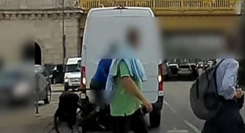 Centiken múlt, hogy a furgon elüsse a biciklist