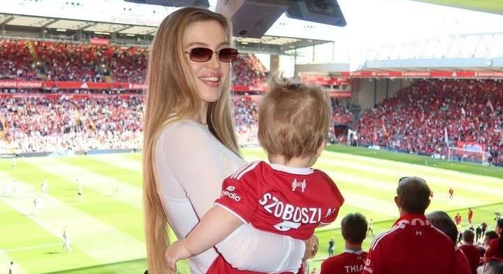 Szoboszlai Dominik kislánya is az Anfielden szurkolt vasárnap - fotók