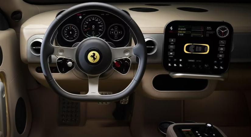 A Ferrari új elektromos autója Samsug kijelzőkkel fokozza a luxust