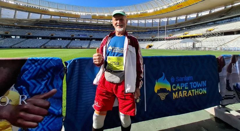 Egy hónapon belül másodszor futotta le a maratont a 82 éves csongrádi futó