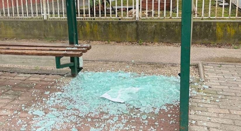 Fényes nappal verték szét a buszmegállót, a rendőrség gyorsan eredménnyel járt