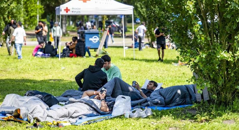 Elárasztják a migránsok a holland központokat, már sportközpontokba hordják őket