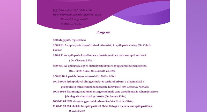 Lila nap az epilepsziával élőkért Debrecenben