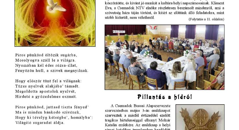 Néphagyományok és események beszámolói a májusi Kürtösben