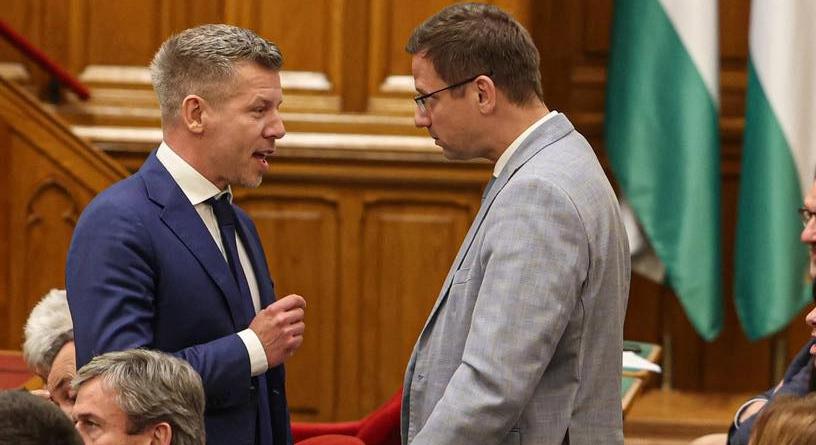 Miután odalépett Gulyás Gergelyhez, Magyar Péter visszaszólt az ellenzéknek