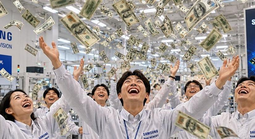 Fejenként 120 milliós jutalmat fizet dolgozóinak a Samsung a memóriaárakon kaszált extraprofitból