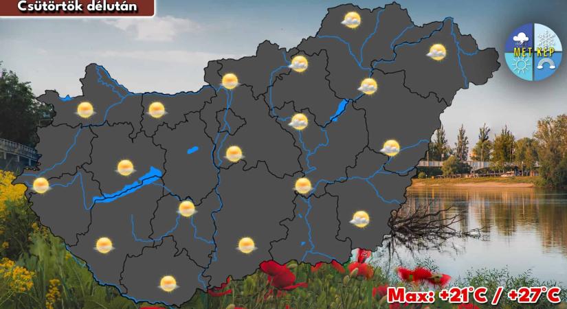 Csütörtökre már mérséklődik a meleg
