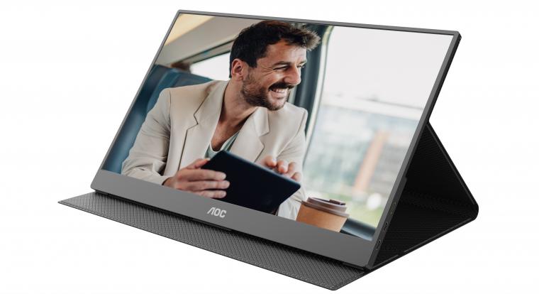 Az AOC olcsó hordozható monitort ad a laptop mellé