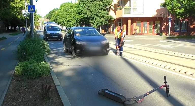 Rollerét a zebrán toló 12 éves kislányt gázoltak el Hódmezővásárhelyen
