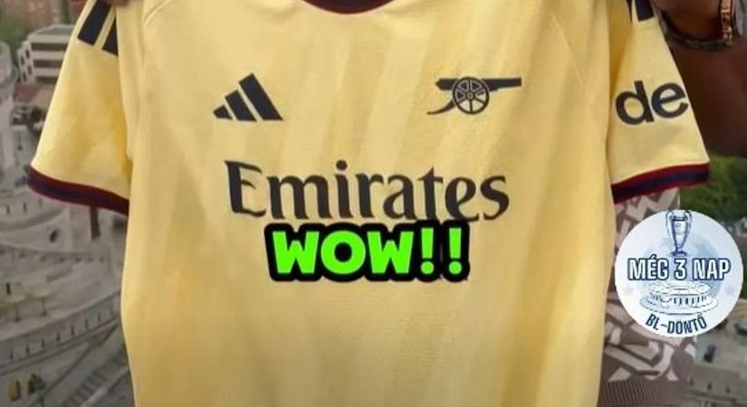 Videó: Budapesten, a BL-döntő előtt villantották meg először az Arsenal új mezét