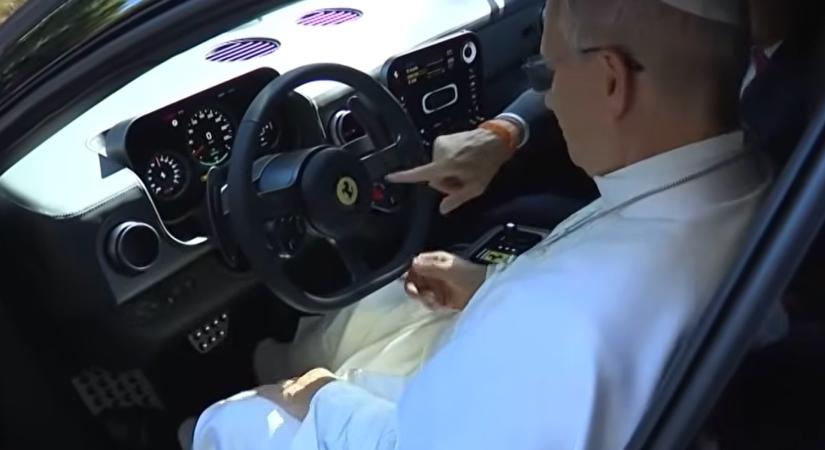 A pápa már ki is próbálhatta a nagyon megosztó, új Ferrarit