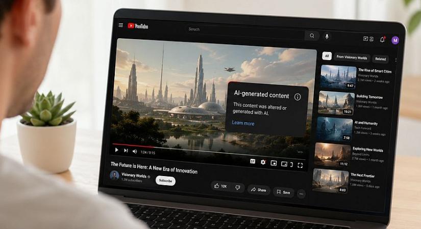 Egyértelműbben fogja jelölni a mesterséges intelligenciás videókat a YouTube