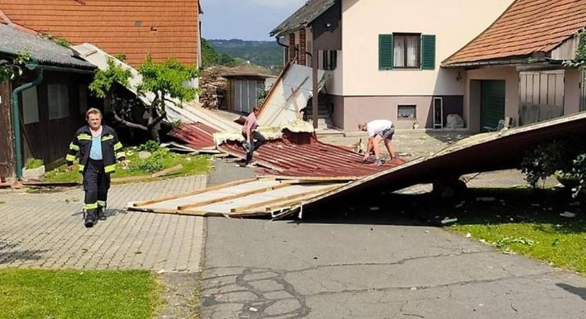 Pusztított a vihar Ausztriában - Fákat döntött ki a szél, tető is lerepült - fotók