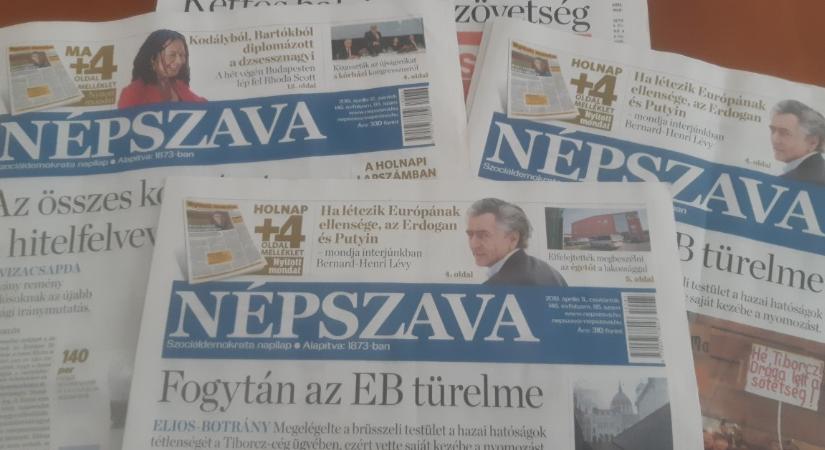 Felmondta a Népszava nyomtatását és terjesztését a Mediaworks
