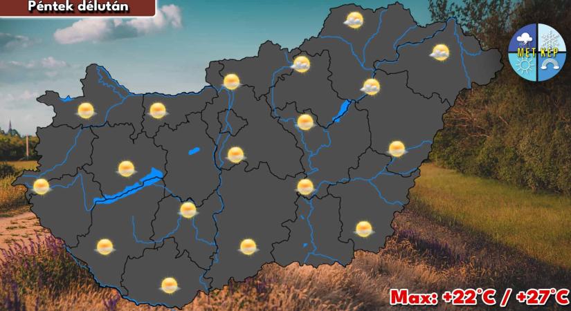 Kellemesen meleg idő, sok napsütéssel