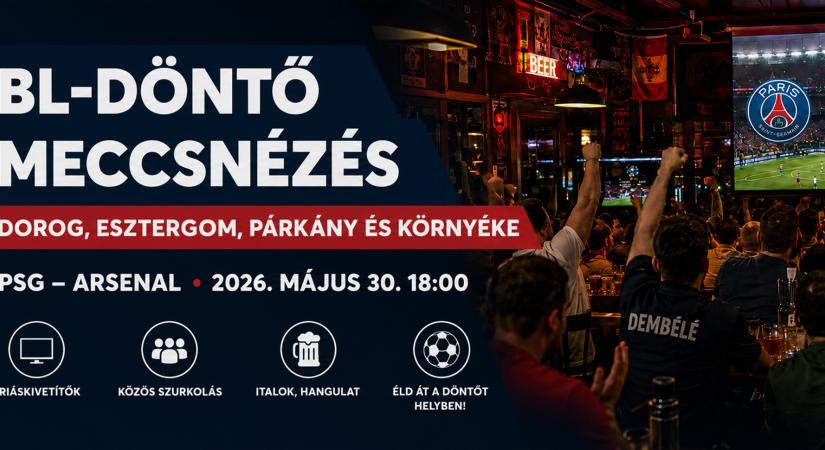BL döntő meccsnézés Dorog és Esztergom környékén: pubok, kivetítők és Sportfortuna élő tudósítás