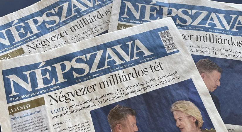 Az Európai Újságíró Szövetség kiáll a Népszava munkatársai és a Sajtószakszervezet mellett