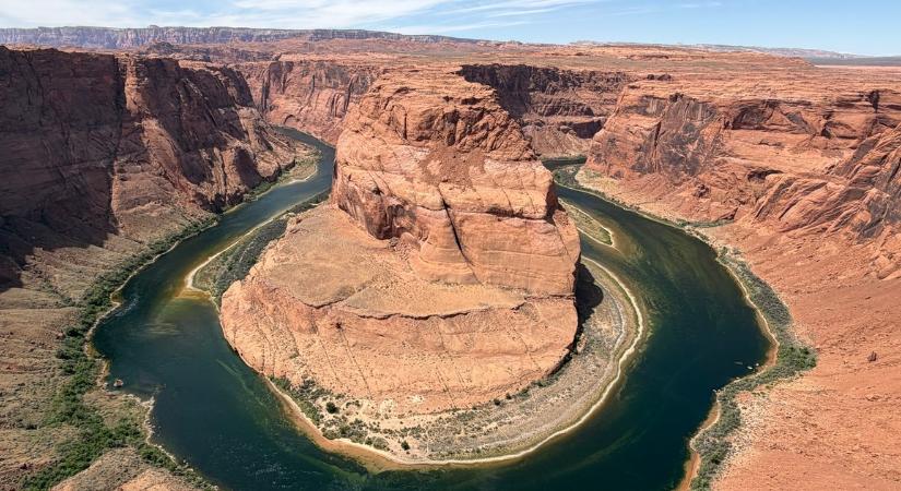Ott jártam, ahol a Colorado folyó egy hatalmas patkót rajzol a sivatagba: a Horseshoe Bend